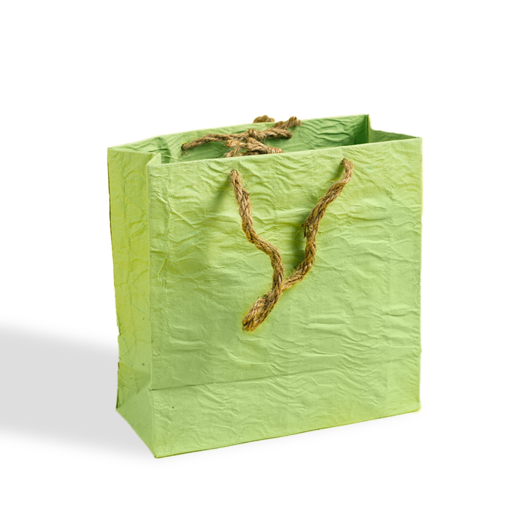Recycled paper gift bags